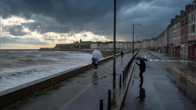 Boulogne-sur-mer : fortes rafales vent et pluie diluvienne prévue pour ce samedi 10 octobre 2026